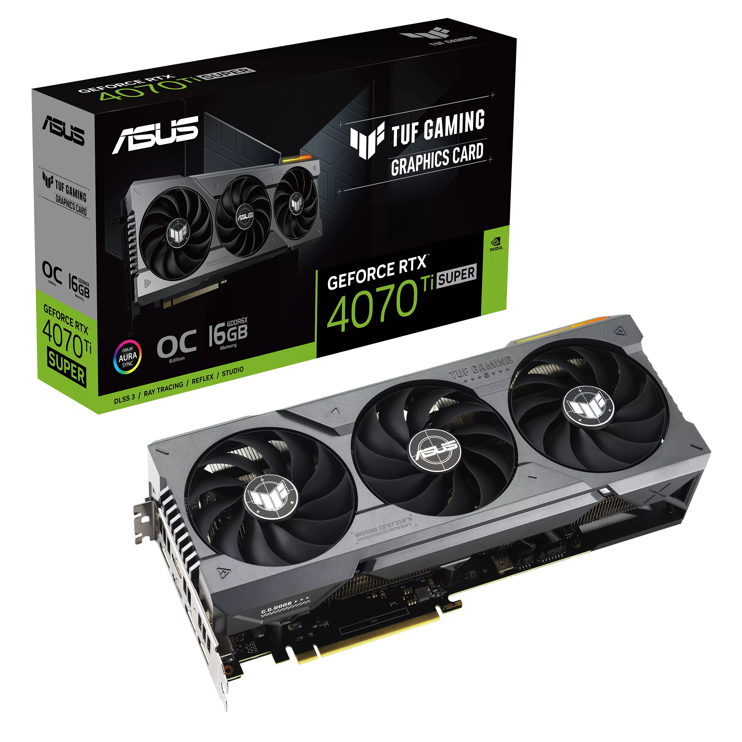 Видеокарта Asus RTX 4070Ti Super TUF Gaming OC Edition (TUF-RTX4070TIS-O16G-GAMING)