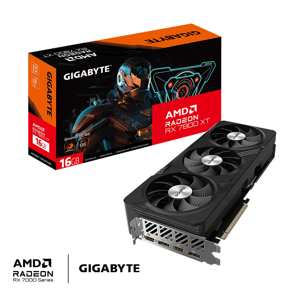 Видеокарта Gigabyte RX 7800 XT Gaming OC 16G (GV-R78XTGAMING OC-16GD)