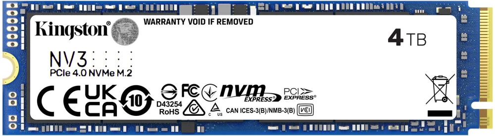 Жесткий диск SSD 4Tb Kingston SNV3S Bulk (SNV3S/4000GBK)