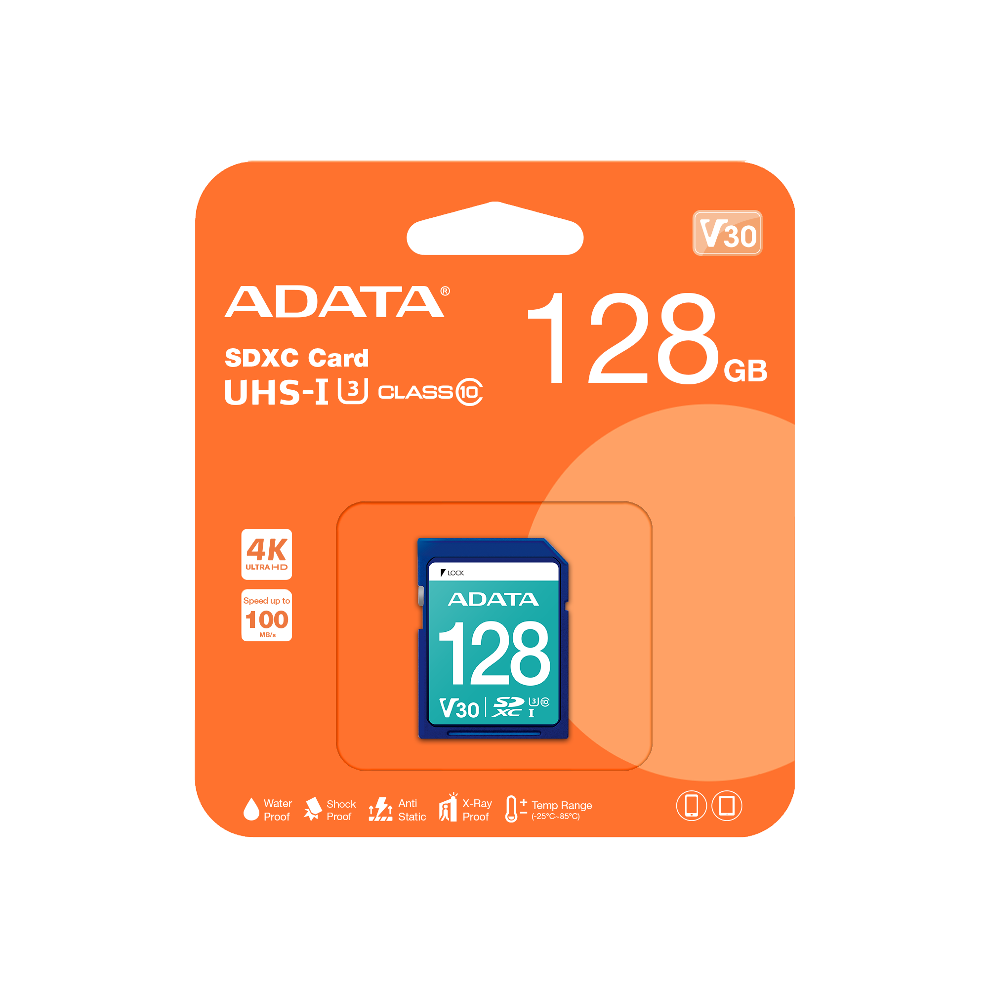 Карта памяти 128Gb ADATA Premier Pro (ASDX128GUI3V30S-R)