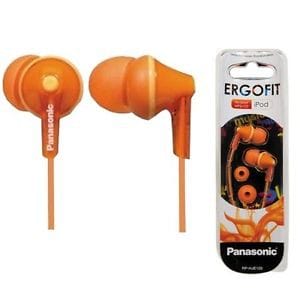 Наушники Panasonic RP-HJE125E-D Orange (внутриканальные, закрытые, 10-24000 Гц, 16 Ом)