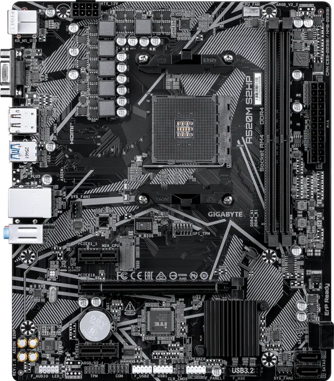 Материнская плата Gigabyte A520M S2HP