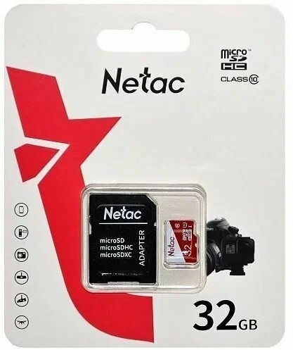Карта памяти 32Gb Netac NT02P500ECO-032G-R