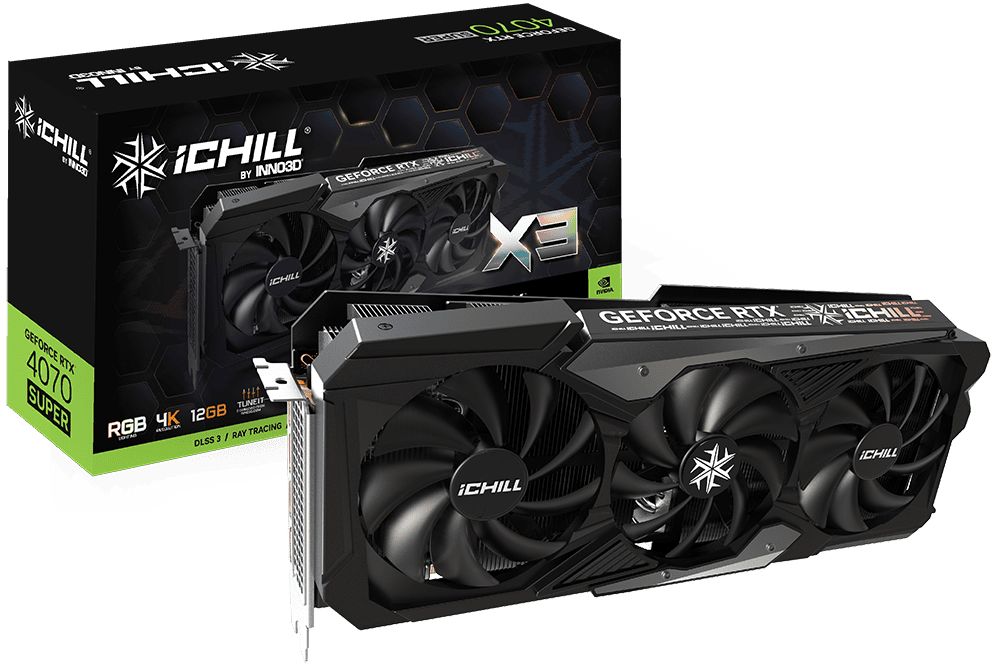 Видеокарта Inno3D RTX 4070 Super iChill X3 (C407S3-126XX-186148H)