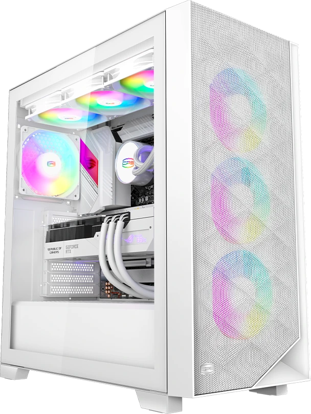 Корпус PCCooler C3D510 ARGB (белый) (C3D510-WHP3-GL)
