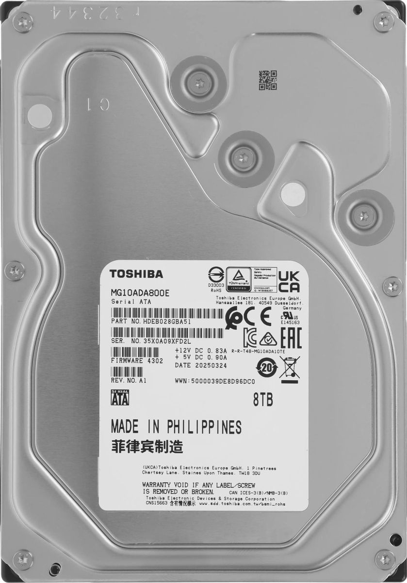 Жесткий диск 8Tb Toshiba MG10ADA800E