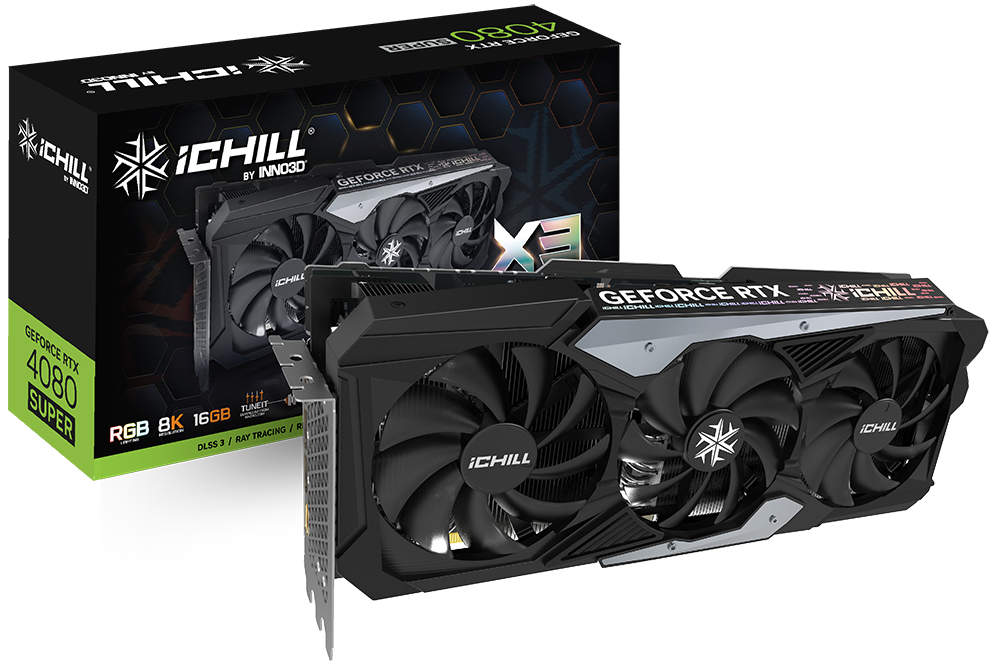 Видеокарта Inno3D RTX 4080 Super iChill X3 (C408S3-166XX-187049H)