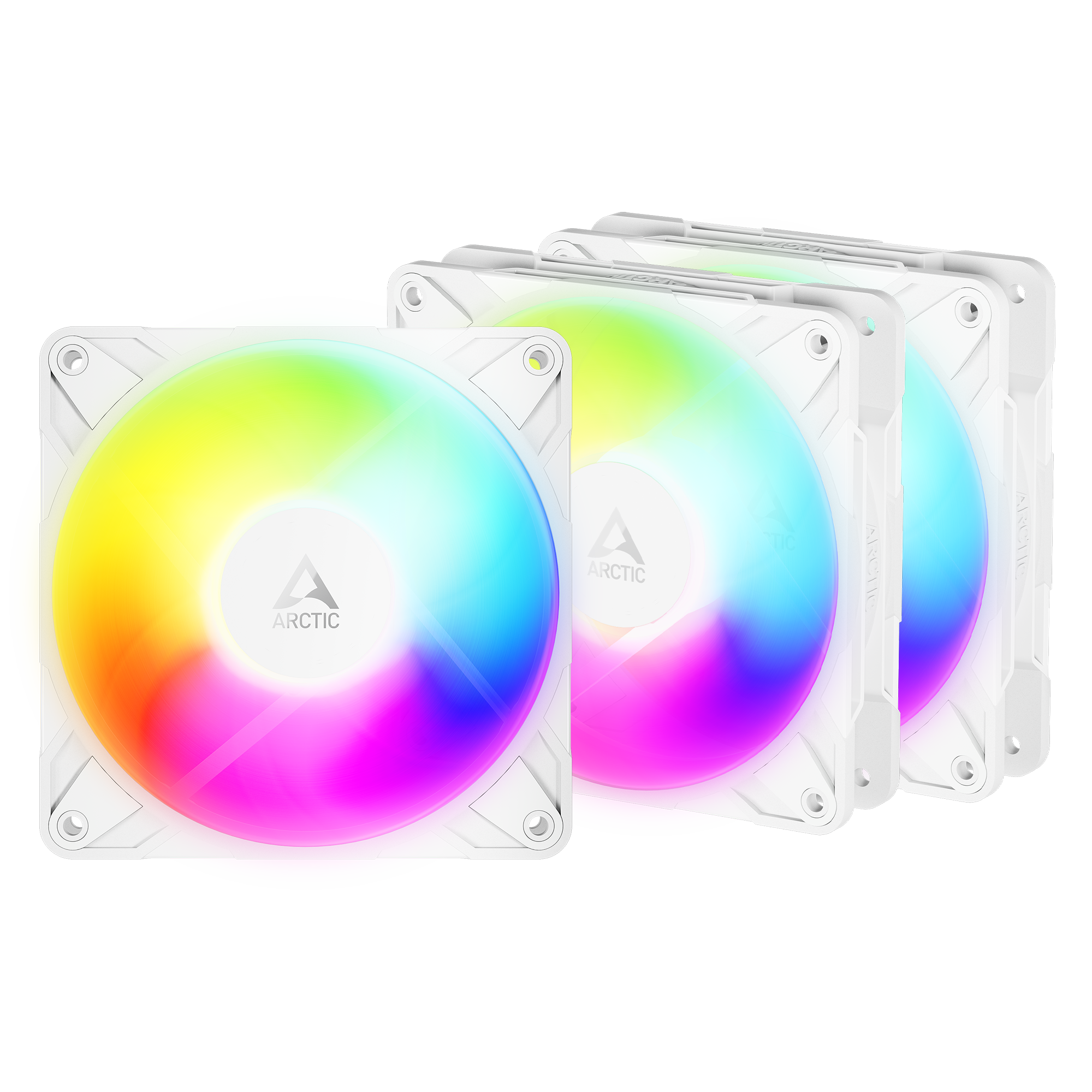 Набор вентиляторов Arctic P12 Pro Reverse A-RGB White PWM PST (ACFAN00334A)