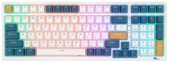 Клавиатура Royal Kludge RK98 Klein blue/RK Brown