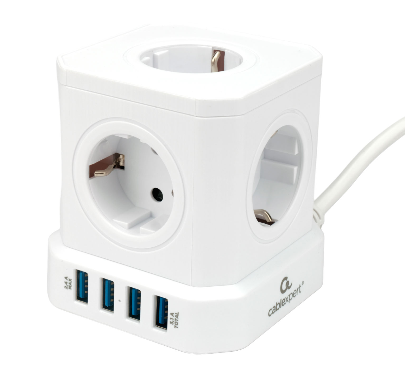 Сетевой фильтр Cablexpert TWR-5-U4-W-2