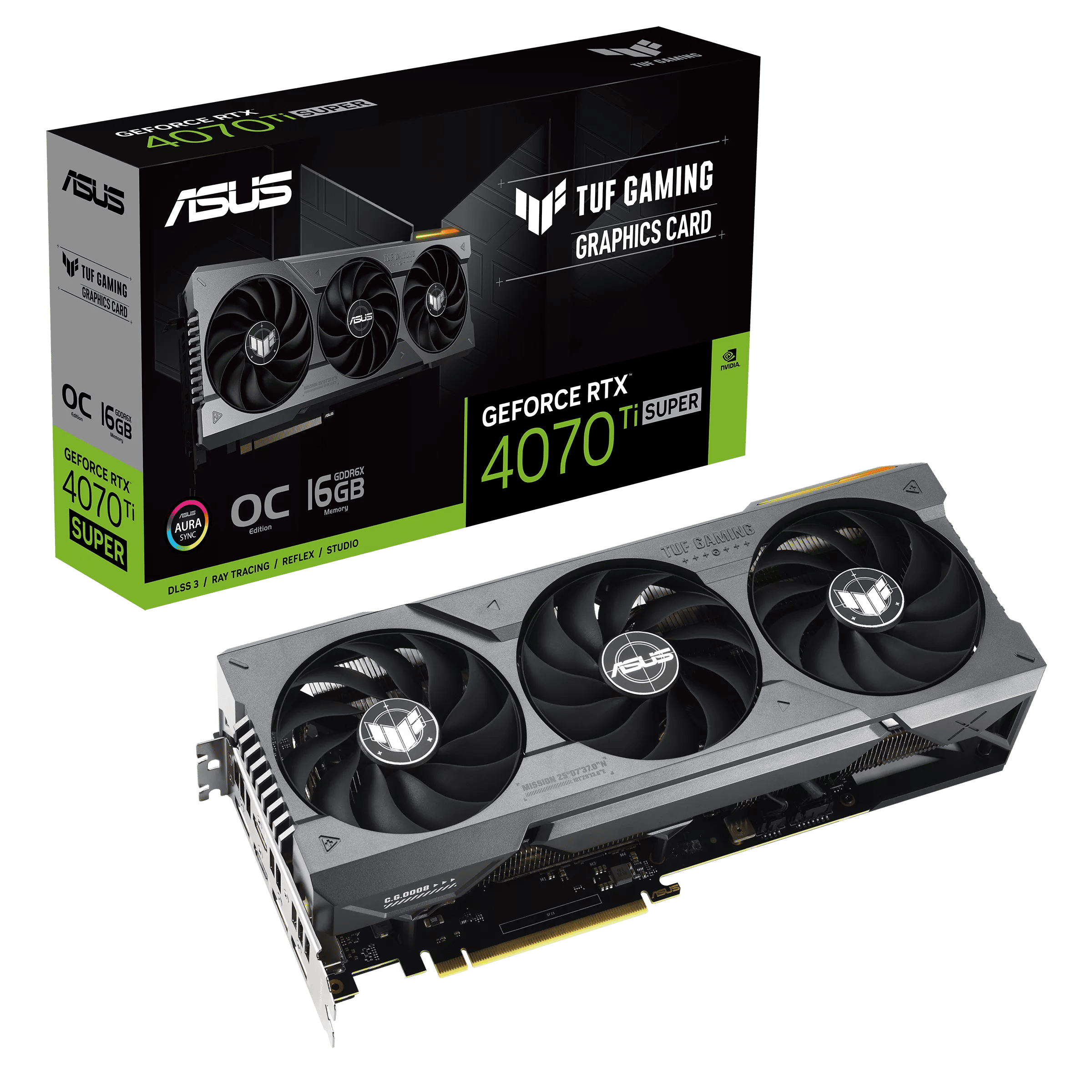 Видеокарта Asus RTX 4070Ti Super TUF Gaming OC Edition (TUF-RTX4070TIS-O16G-GAMING)
