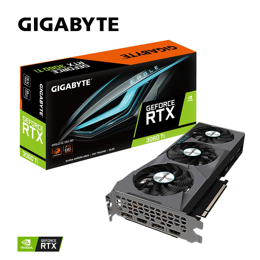 Видеокарта Gigabyte RTX 3060Ti Eagle OC D6X 8G (GV-N306TXEAGLE OC-8GD)