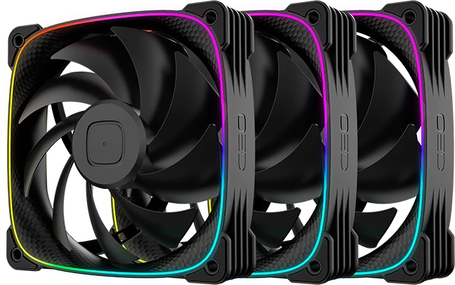 Набор вентиляторов Geometric Future Squama 3003B-12 Triple Pack (черный) (1F3003B312000)