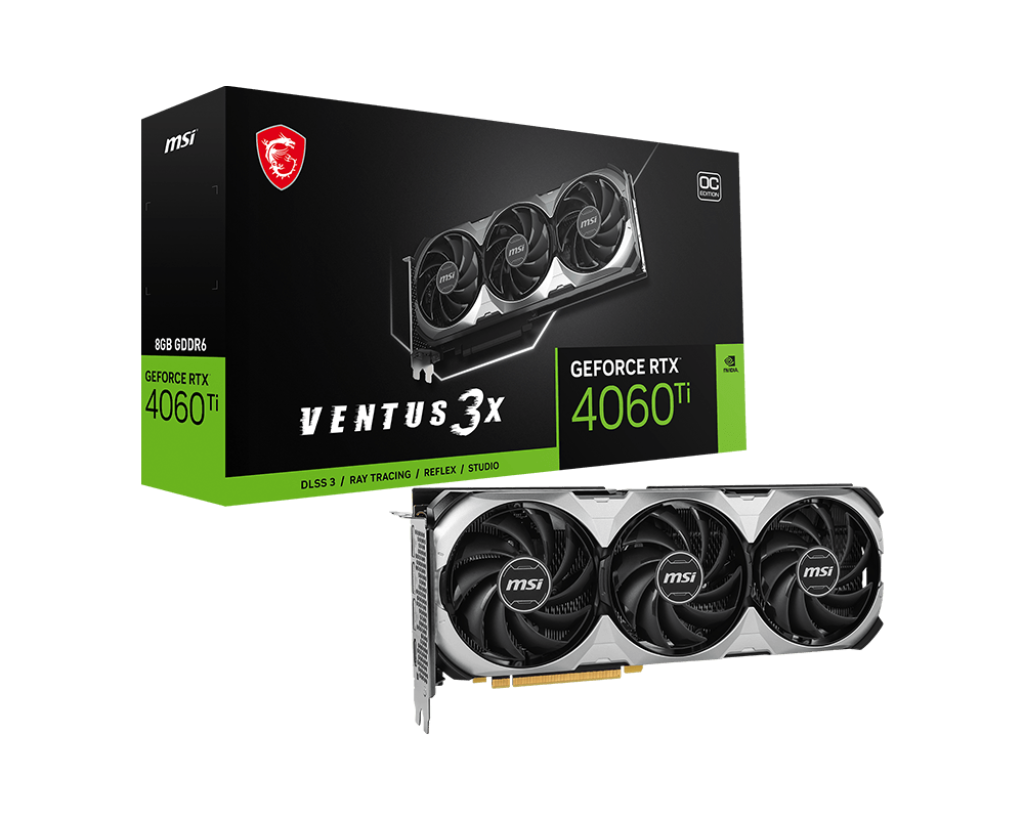 Видеокарта MSI RTX 4060Ti (RTX 4060 TI VENTUS 3X 8G OC)