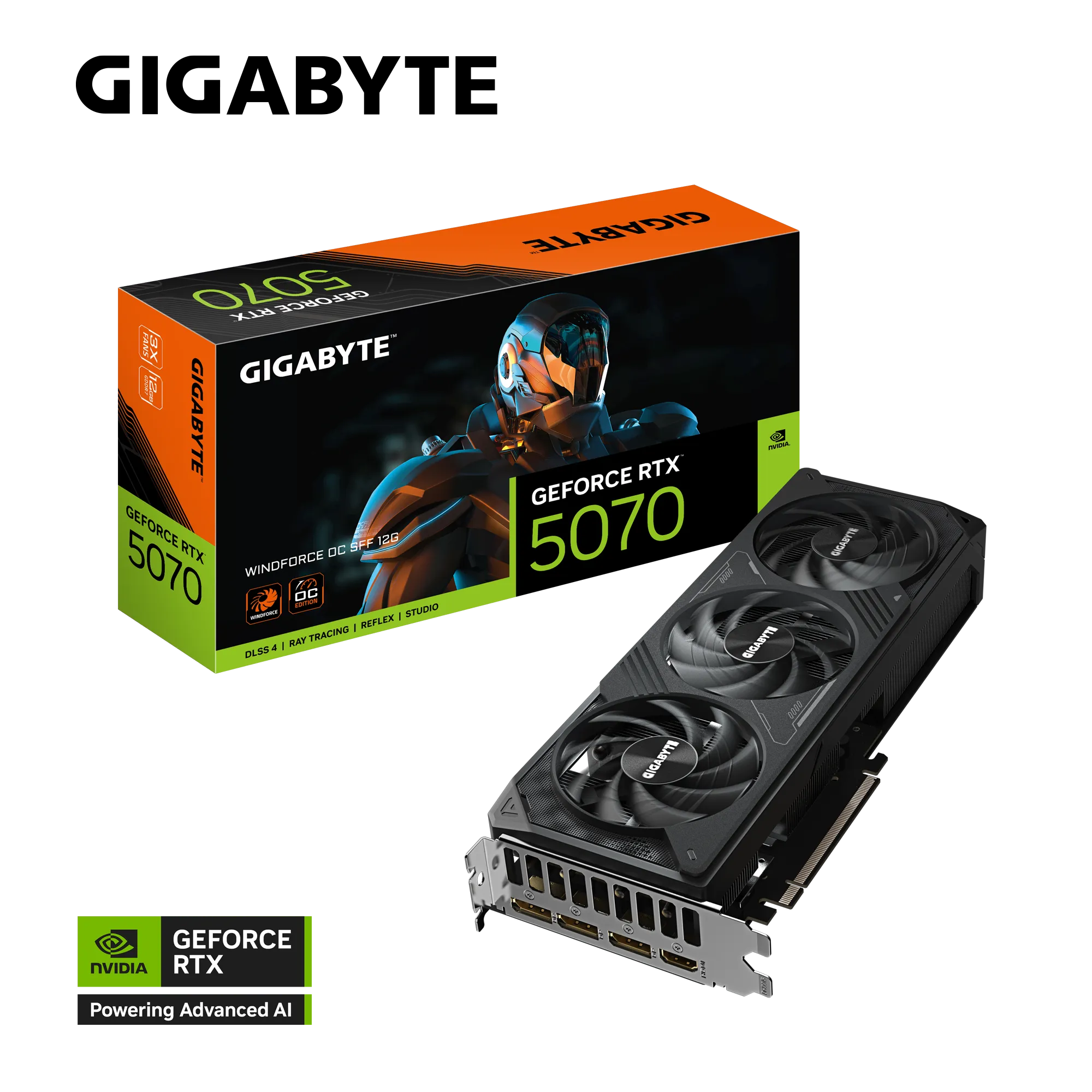 Видеокарта Gigabyte RTX 5070 Windforce OC SFF (GV-N5070WF3OC-12GD)