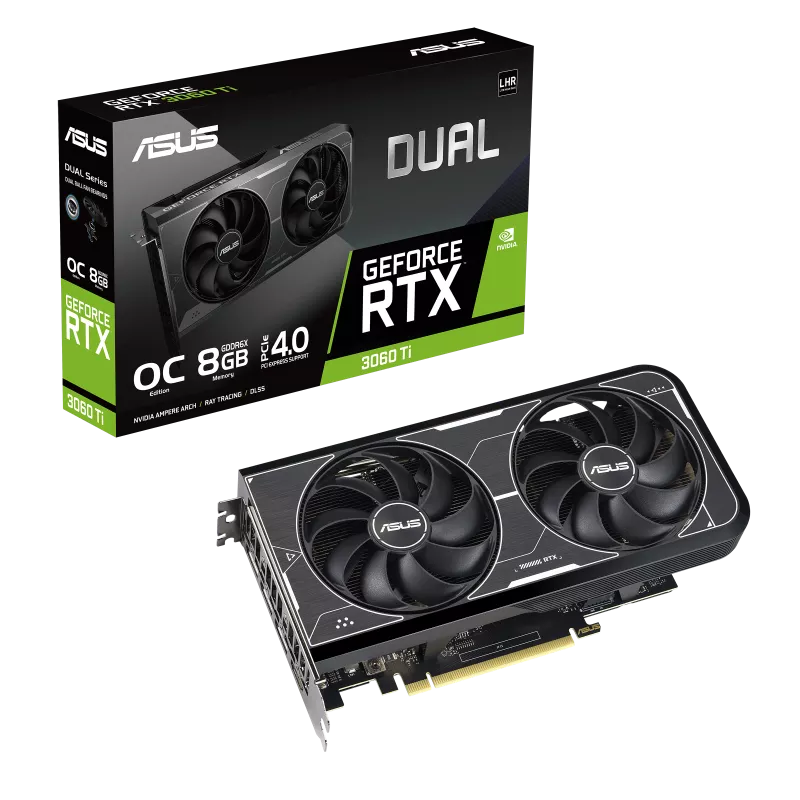 Видеокарта Asus RTX 3060Ti OC Edition (DUAL-RTX3060TI-O8GD6X)