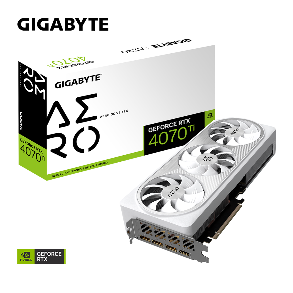 Видеокарта Gigabyte RTX 4070Ti AERO OC V2 12G (GV-N407TAERO OCV2-12GD)