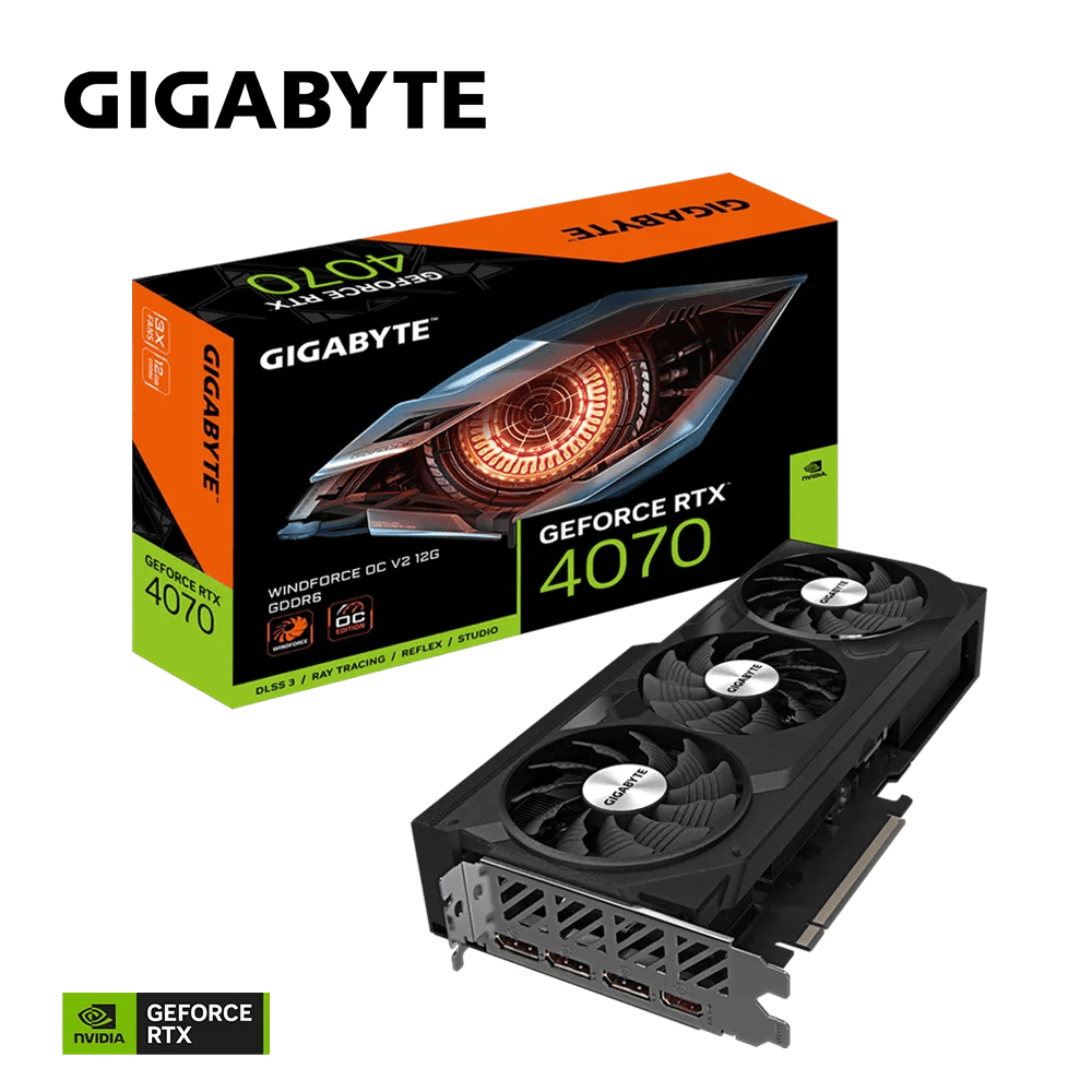 Видеокарта Gigabyte RTX 4070 Windforce OC V2 12G (GV-N4070WF3OCV2-12GD)