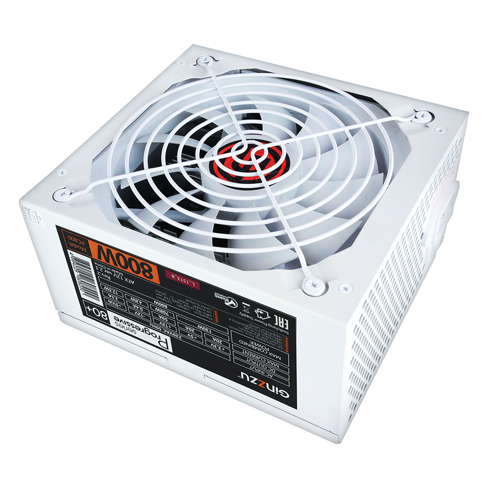 Блок питания 800W Ginzzu PC800 (белый)