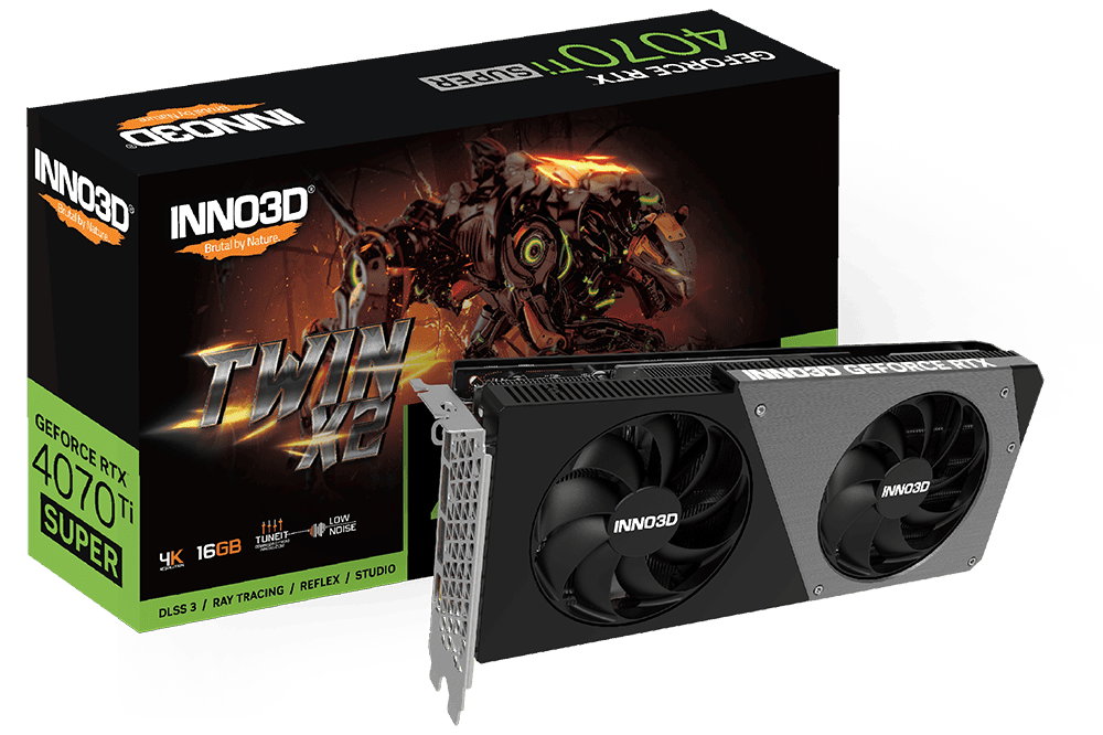 Видеокарта Inno3D RTX 4070 Ti Super Twin X2 (N407TS2-166X-186156N)