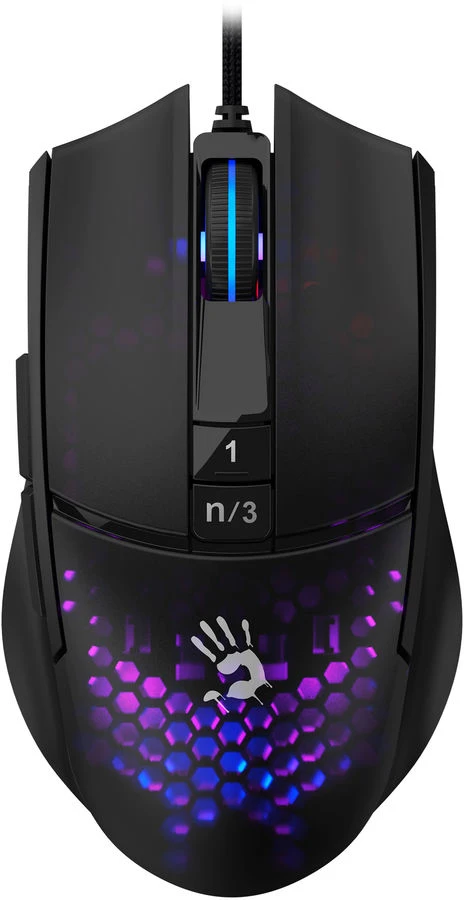 Мышь A4Tech Bloody L65 Max (черный/фиолетовый)