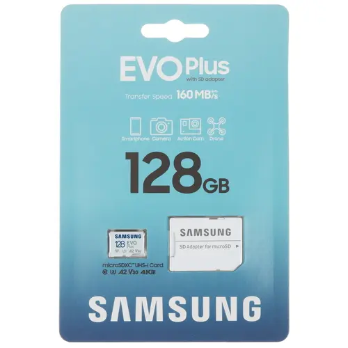 Карта памяти 128Gb Samsung EVO Plus (MB-MC128SA/APC)