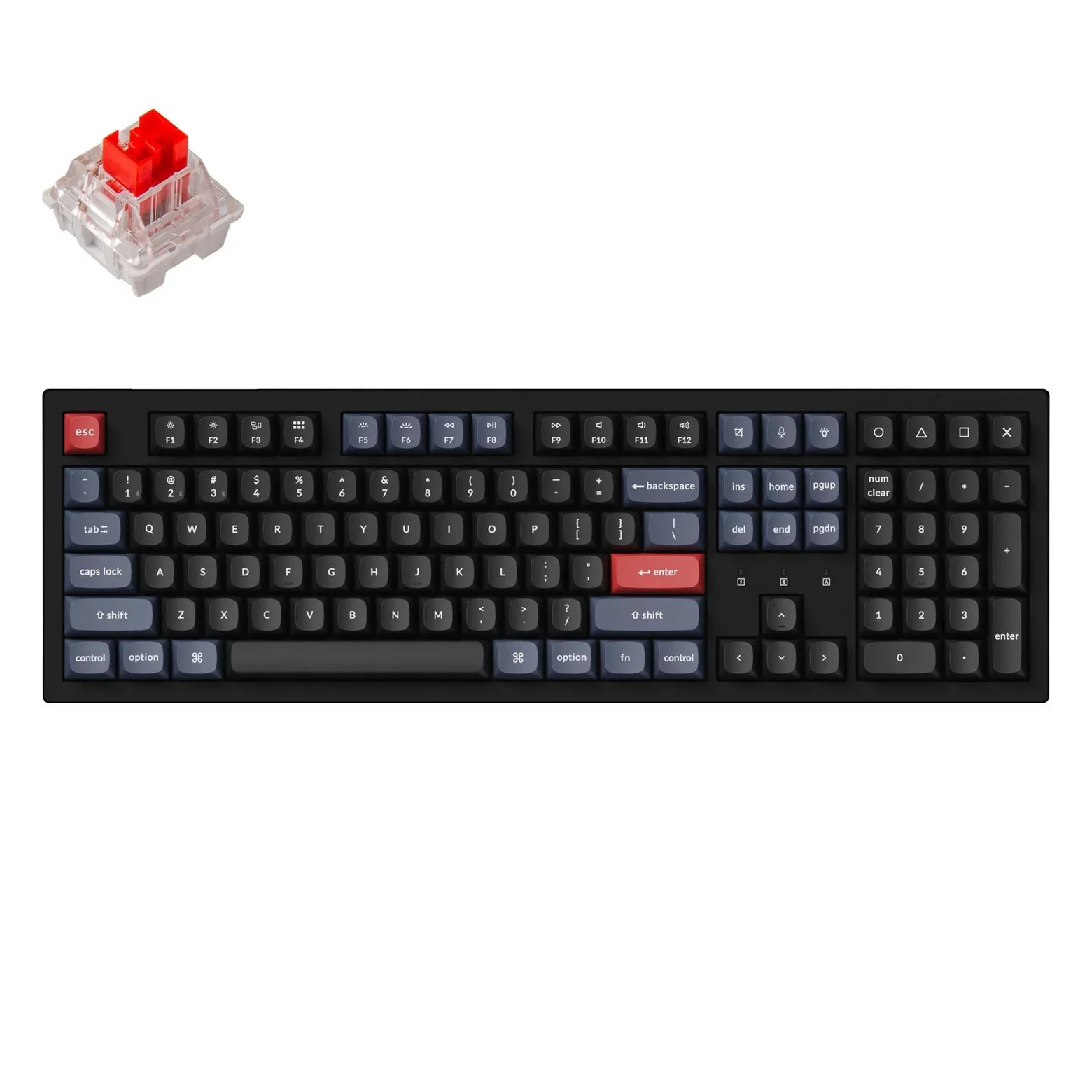 Клавиатура Keychron K10 PRO RGB (K10P-H1-RU) (K pro Red Switch) серый/черный