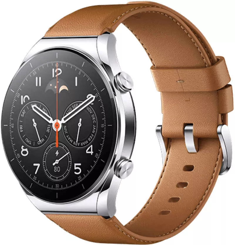 Умные часы Xiaomi Watch S1 (серебристый/коричневый, международная версия) (BHR5560GL)