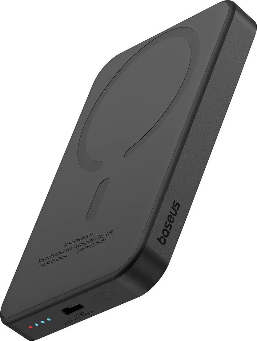Портативное зарядное устройство Baseus Magnetic Mini Wireless Fast Charging Power Bank 20W 6000mAh (черный) (PPCX100401)