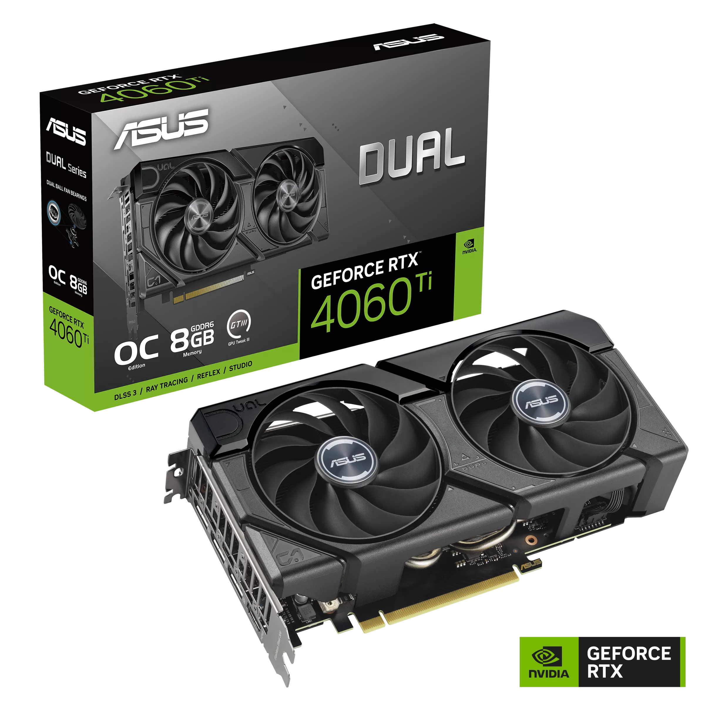 Видеокарта Asus RTX 4060Ti Evo OC Edition 8GB (DUAL-RTX4060TI-O8G-EVO)