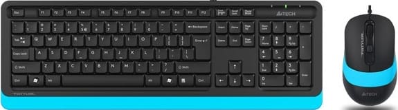 Клавиатура+мышь A4Tech Fstyler F1010 (черный синий)