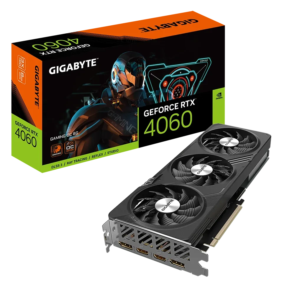 Видеокарта Gigabyte RTX 4060 Gaming OC 8G (GV-N4060GAMING OC-8GD)