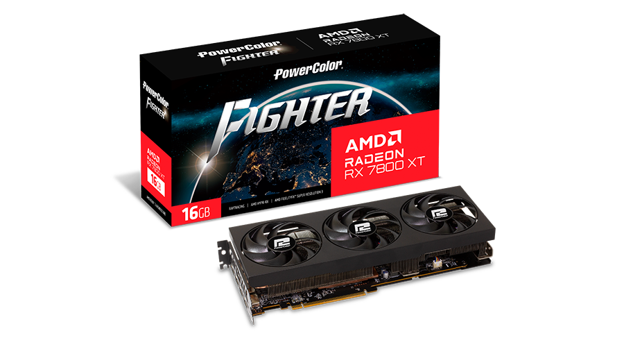 Видеокарта PowerColor RX 7800 XT Fighter (RX7800XT 16G-F/OC)