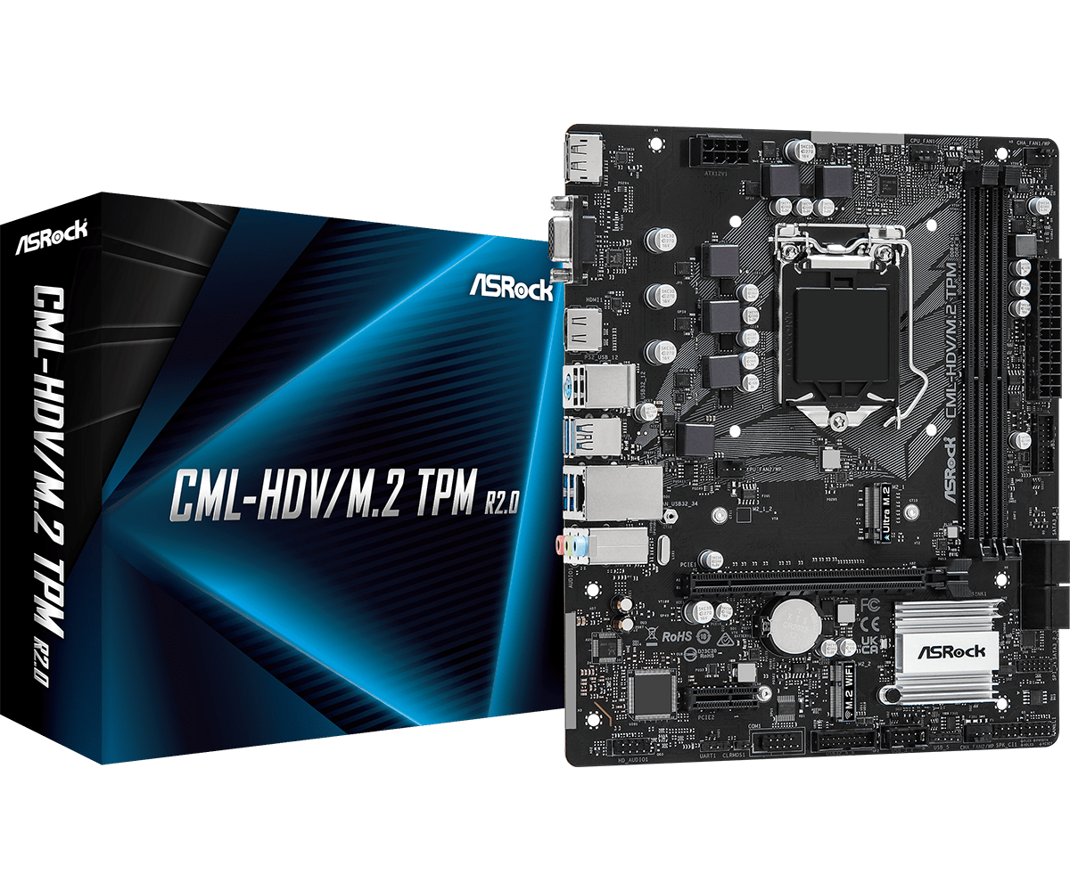 Материнская плата AsRock CML-HDV/M.2 TPM R2.0