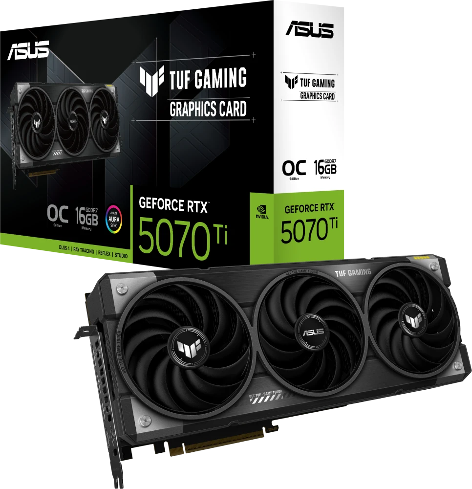 Видеокарта Asus RTX 5070Ti TUF Gaming OC Edition (TUF-RTX5070TI-O16G-GAMING)
