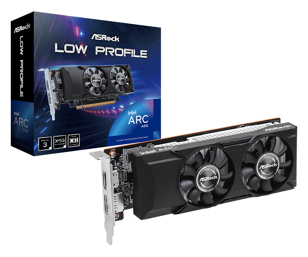 Видеокарта ASRock Arc A310 Low Profile 4GB (A310 LP 4G)