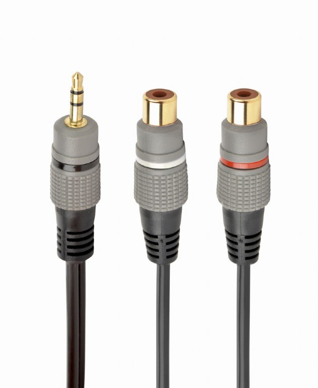 Кабель Cablexpert CCAP-RCAM2F-0.2M (разветвитель RCA (вилка) -> 2xRCA (розетка)) 0.2m Premium