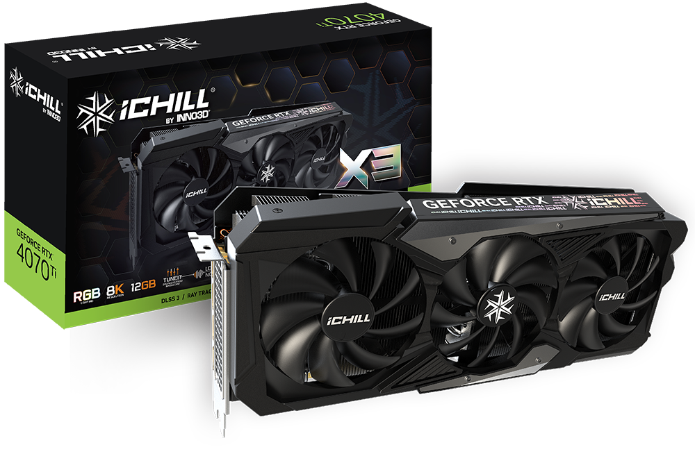 Видеокарта Inno3D RTX 4070Ti iChill X3 12GB (C407T3-126XX-186148H)