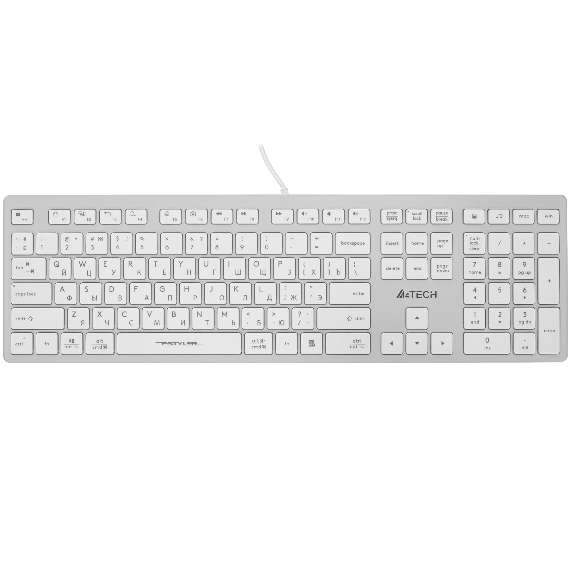 Клавиатура A4Tech Fstyler FX50 (белый)