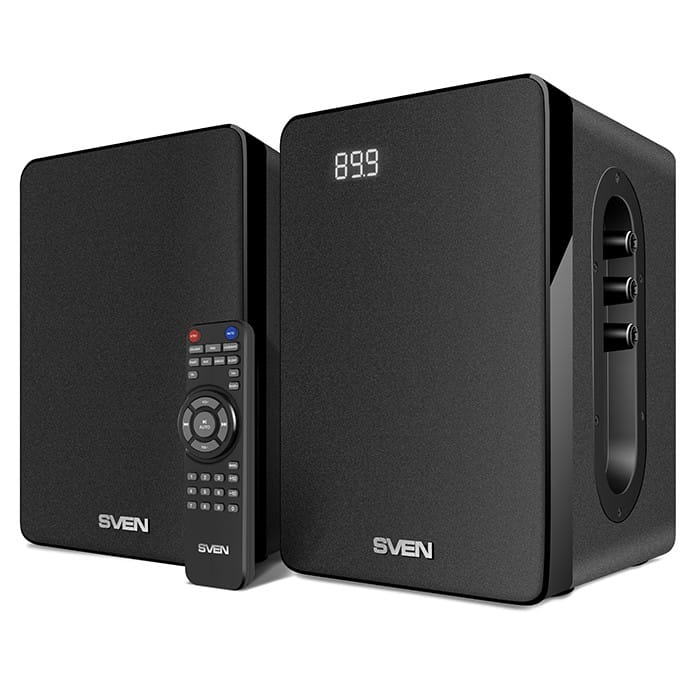 Колонки Sven SPS-710 Black (2.0, 2x20W, BT, FM, USB, SD, ПДУ)
