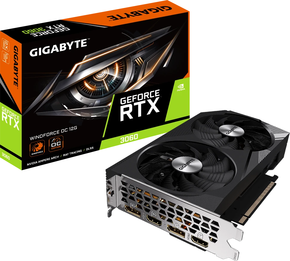 Видеокарта Gigabyte RTX 3060 Windforce OC 12G (GV-N3060WF2OC-12GD 2.0)