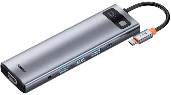 Док-станция Baseus Metal Gleam Series 11-in-1 Multifunctional HUB Type-C Hub Docking Station (CAHUB-CT0G)