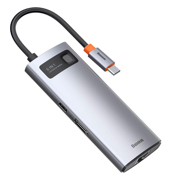 Док-станция Baseus Metal Gleam Gray (CAHUB-CW0G)