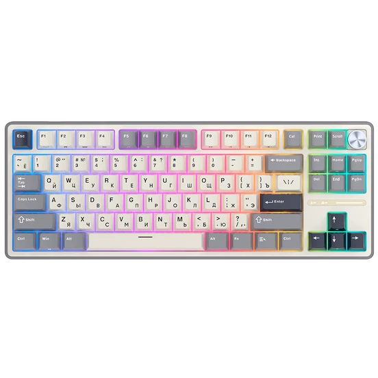 Клавиатура Royal Kludge RK R87 Pro RGB (Half Grey, RK Cream)