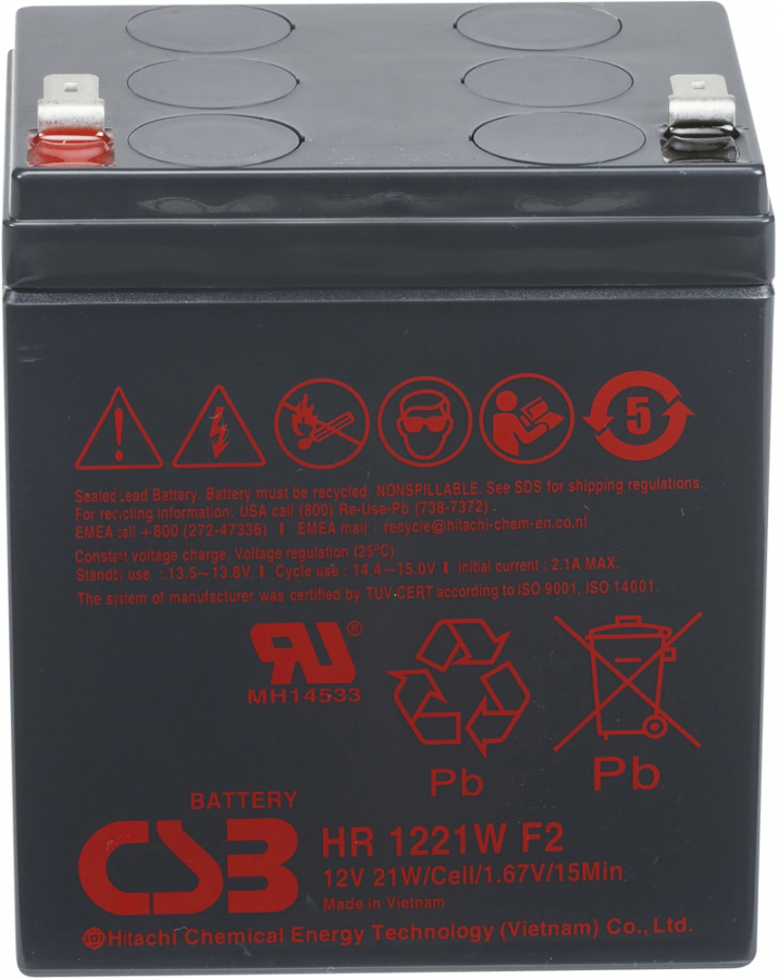 Аккумулятор для ИБП 5Ah CSB HR 1221W F2