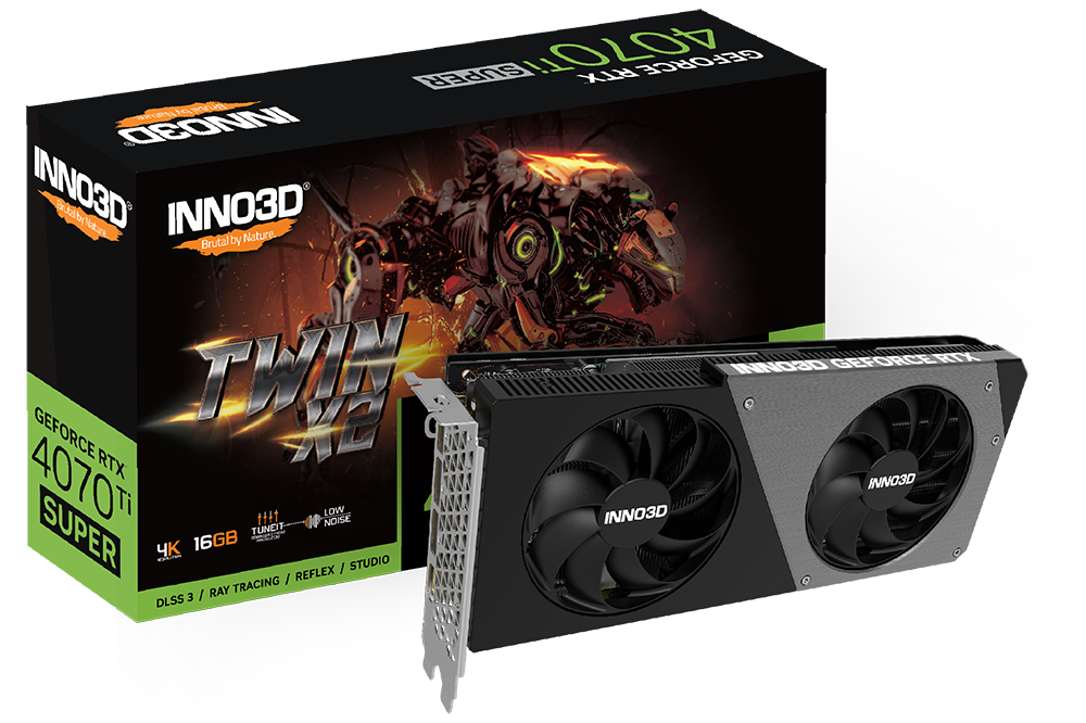 Видеокарта Inno3D RTX 4070 Ti Super Twin X2 (N407TS2-166X-186156N)