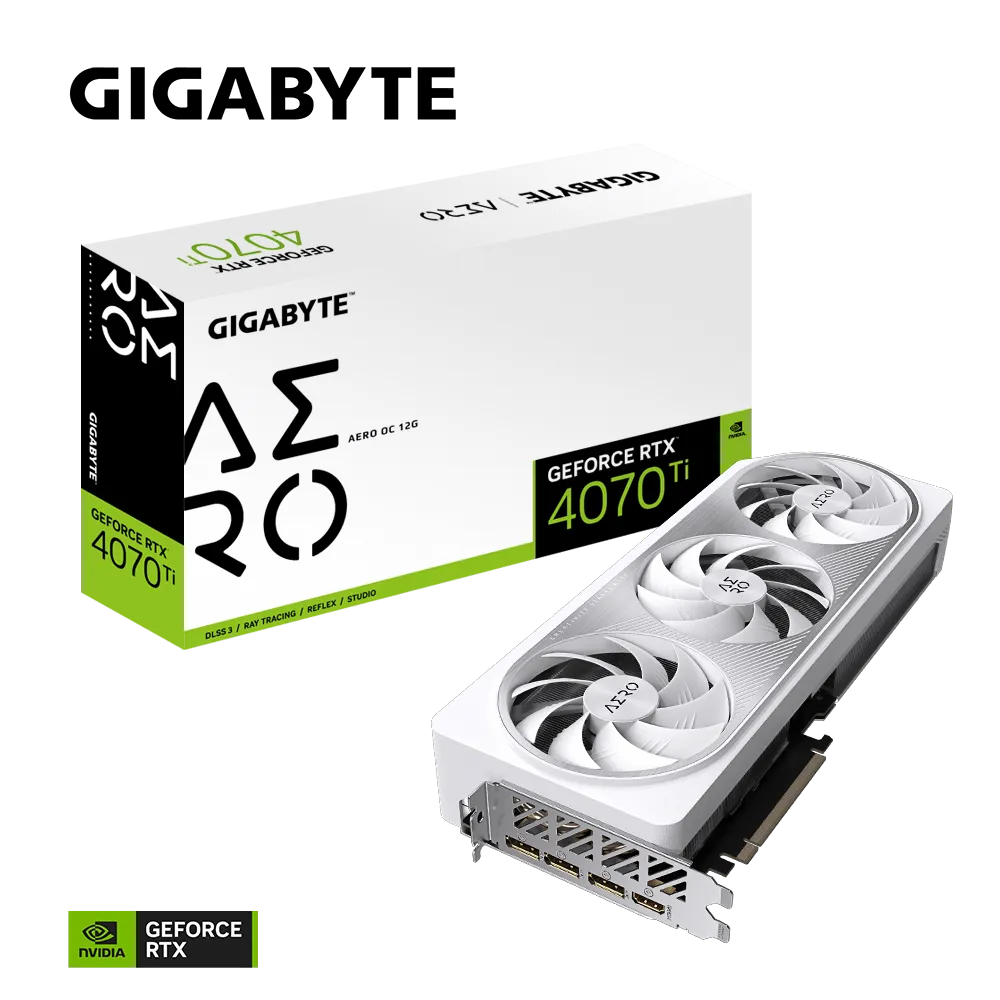 Видеокарта Gigabyte RTX 4070Ti White (GV-N407TAERO OC-12GD)