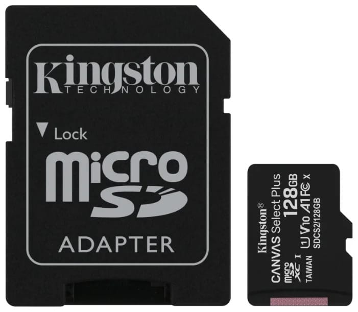 Карта памяти 128Gb Kingston Canvas Select Plus microSDXC 128Gb (SDCS2/128GB) Class 10