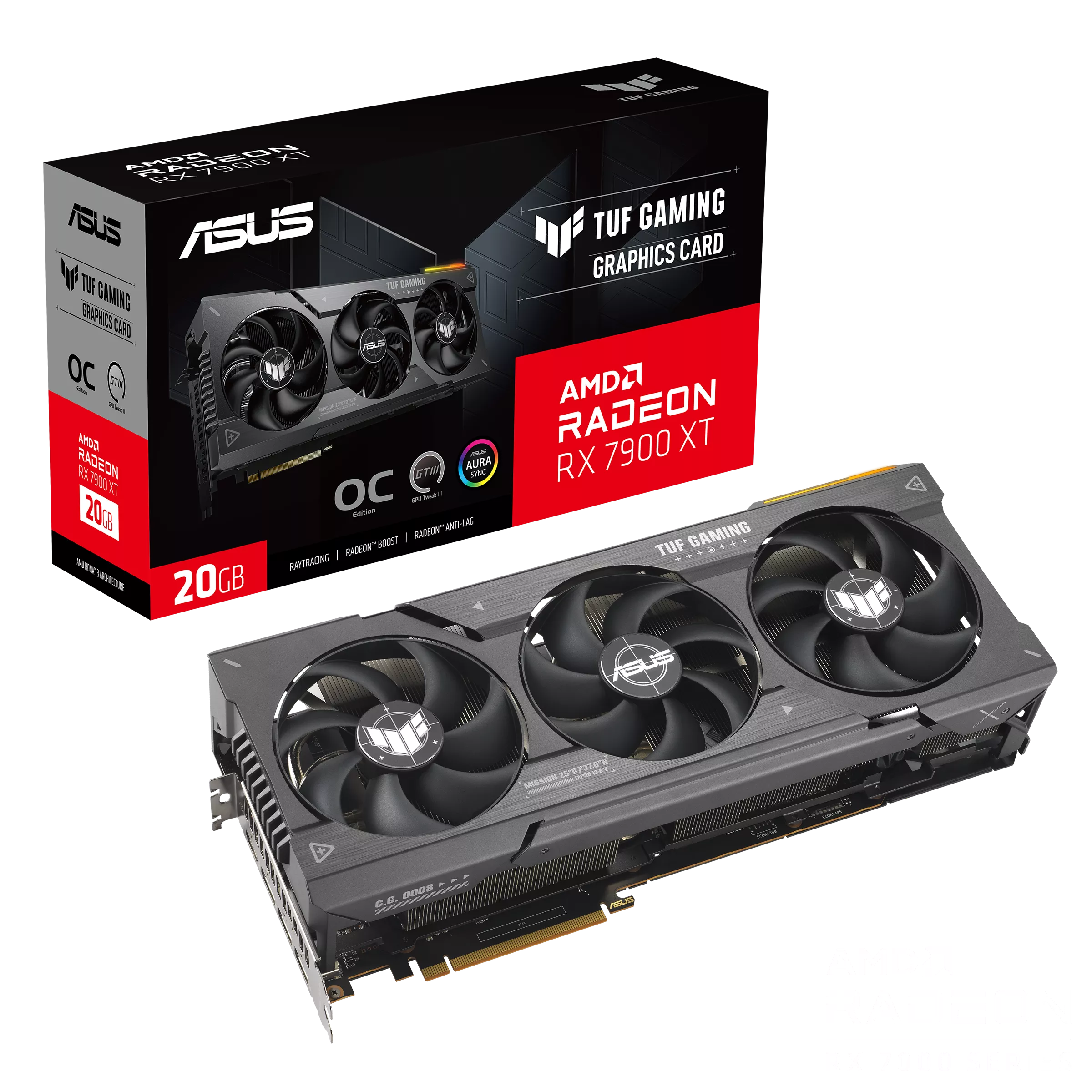 Видеокарта Asus RX 7900 XT TUF Gaming OC Edition (TUF-RX7900XT-O20G-GAMING)
