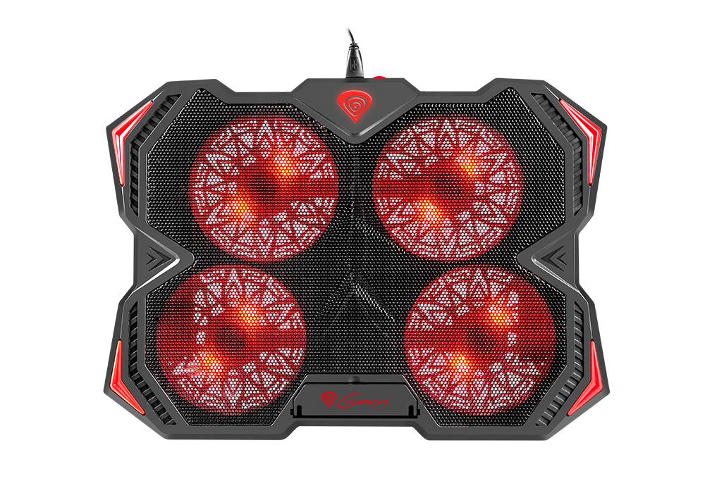 Подставка для ноутбука Genesis Oxid 250 (NHG-1144) 15.6-17.3", 4xFan, Led, 2xUSB